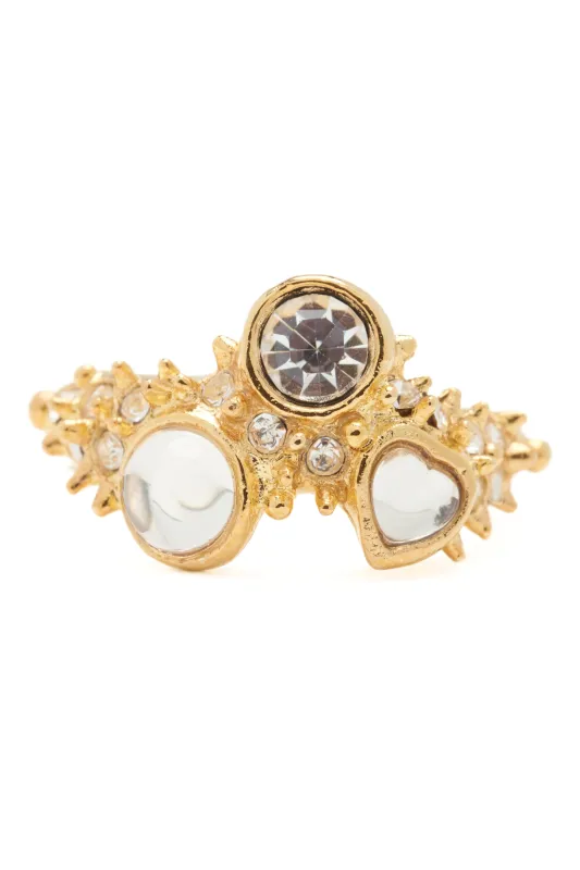 GOLD CLEAR FLORENCE SPIKE RING made by Collina Strada