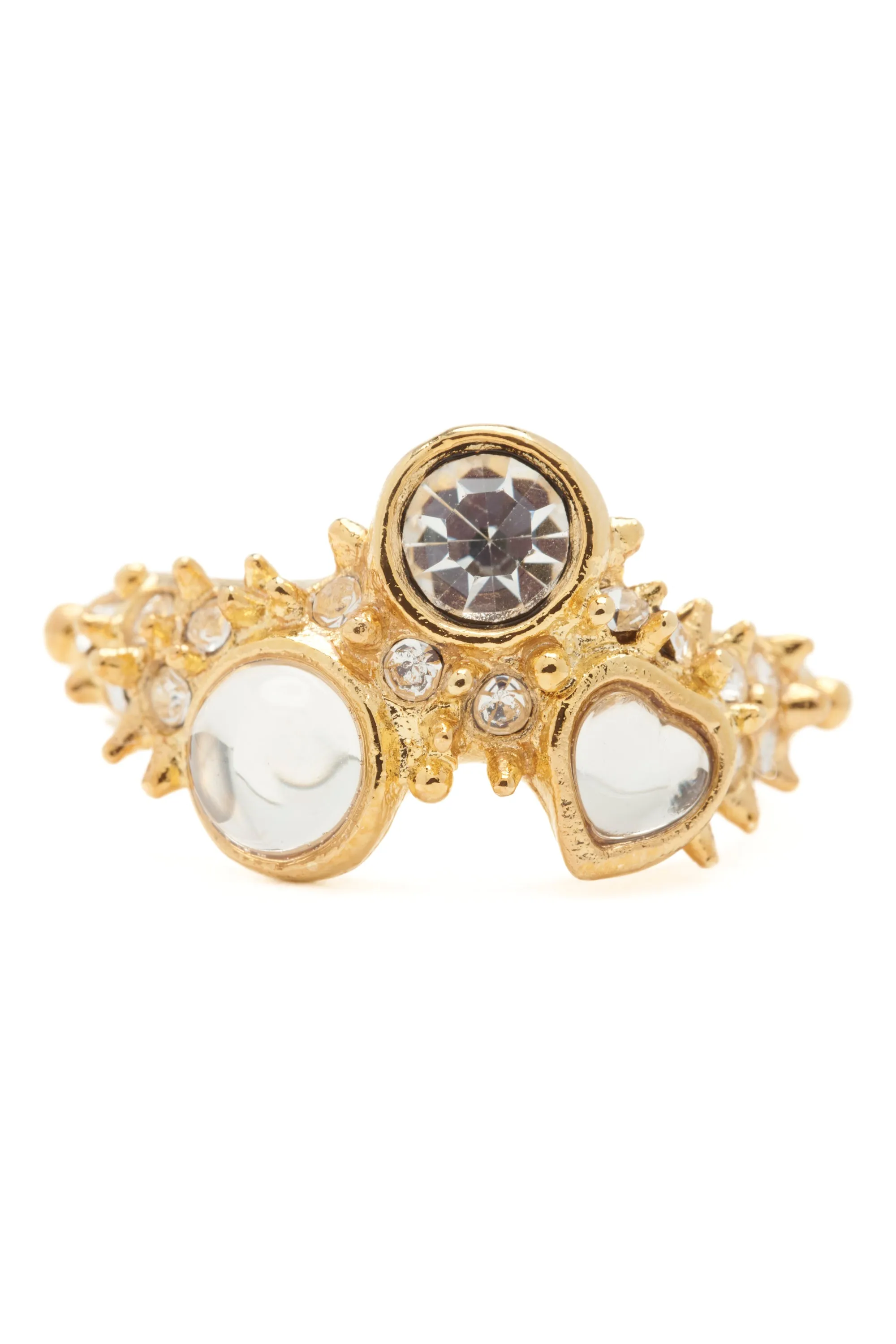 GOLD CLEAR FLORENCE SPIKE RING sold by Collina Strada