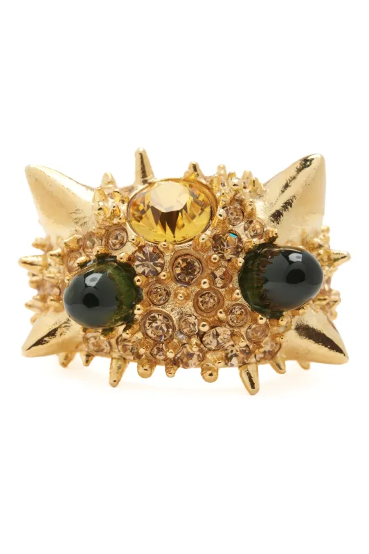 GOLD ALIEN SPIKE RING made by Collina Strada