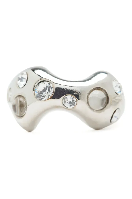 SILVER CLEAR BAT TOE RING made by Collina Strada