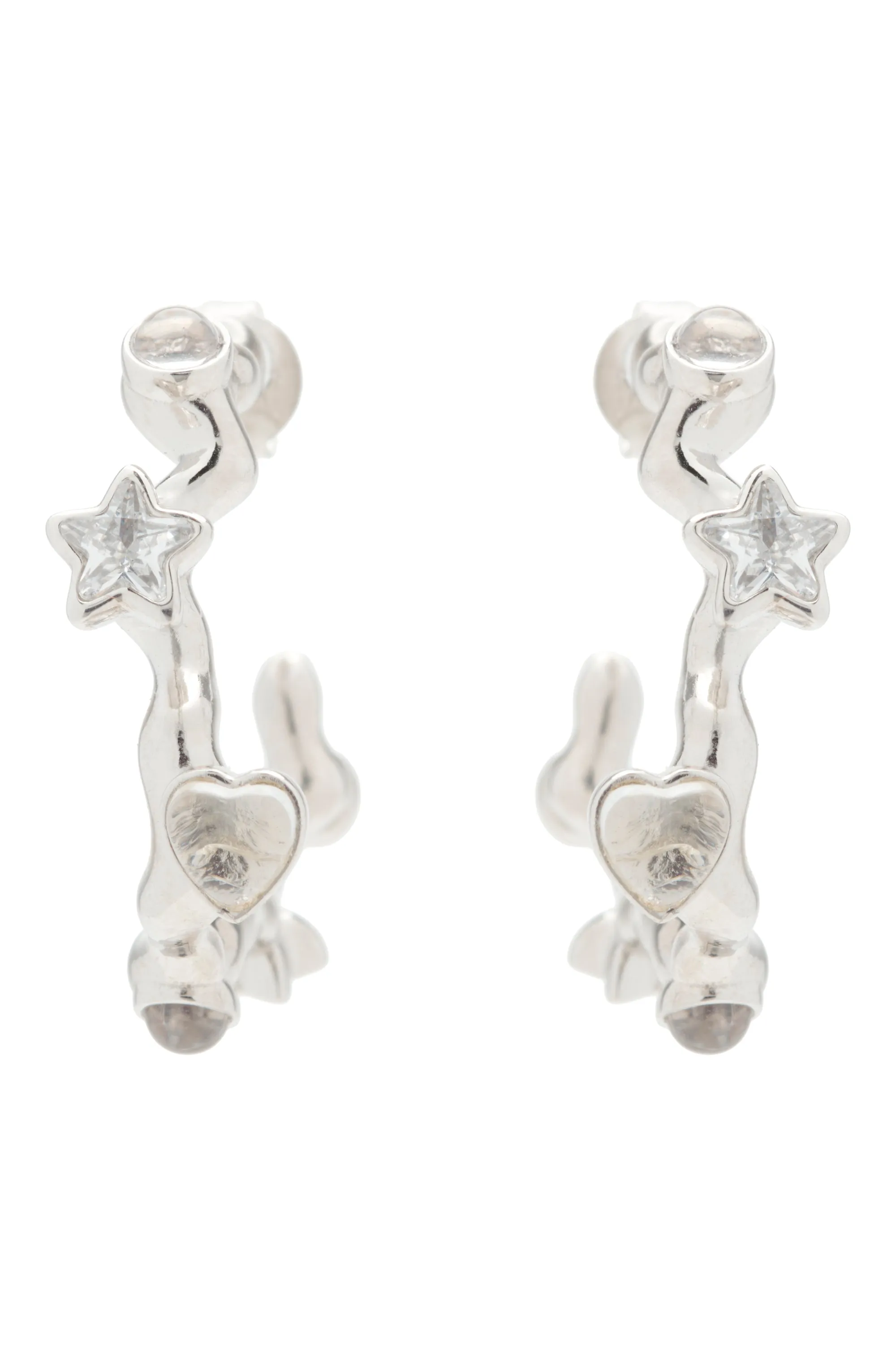 SILVER CLEAR FLORENCE EARRINGS sold by Collina Strada