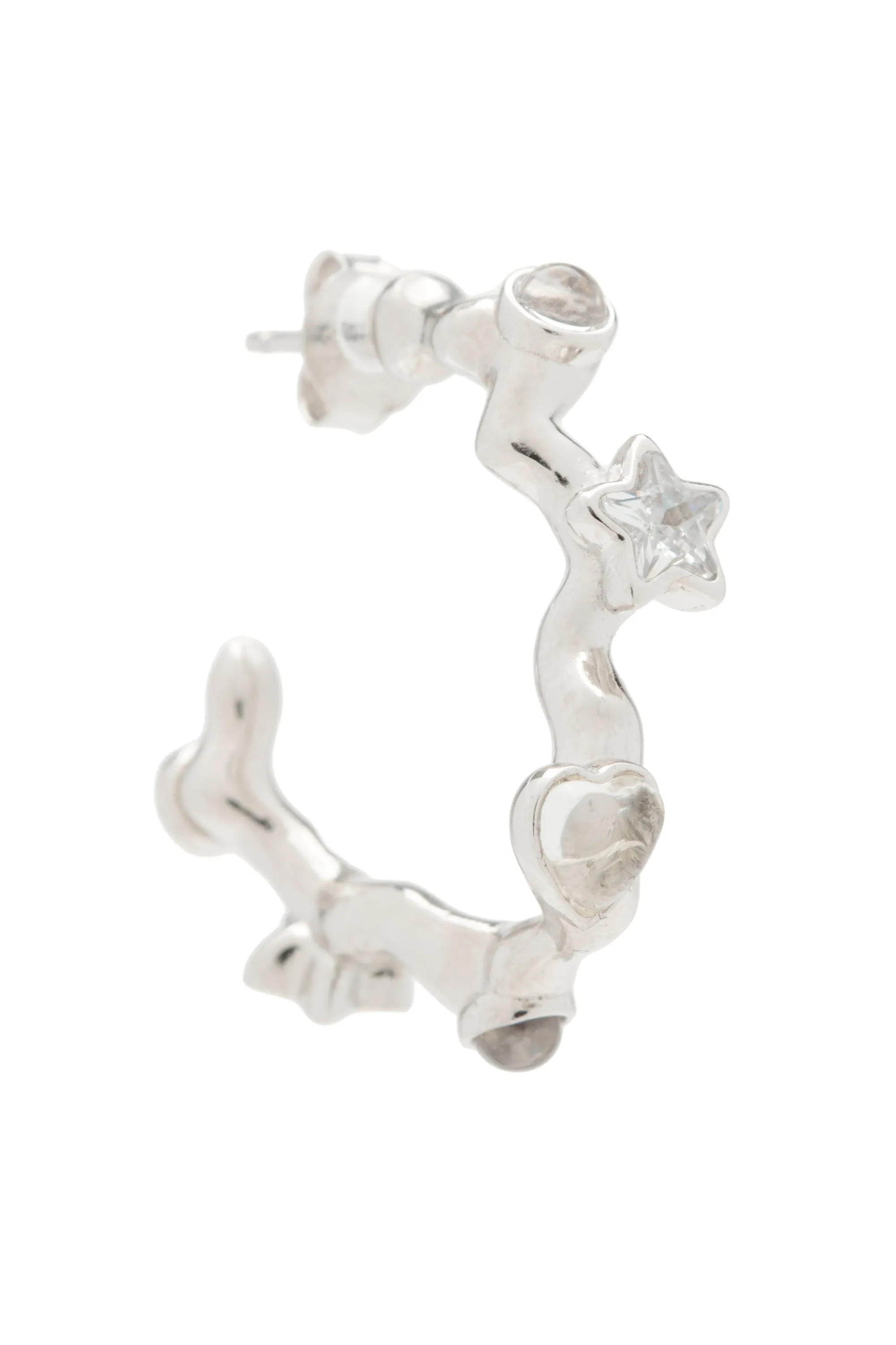 SILVER CLEAR FLORENCE EARRINGS sold by Collina Strada product image thumbnail 3