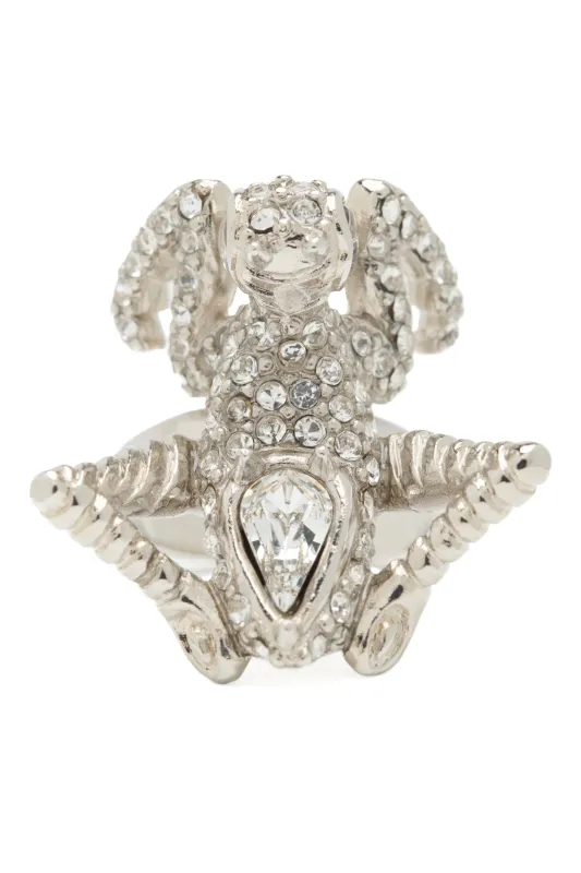 SILVER CLEAR MANTIS RING made by Collina Strada