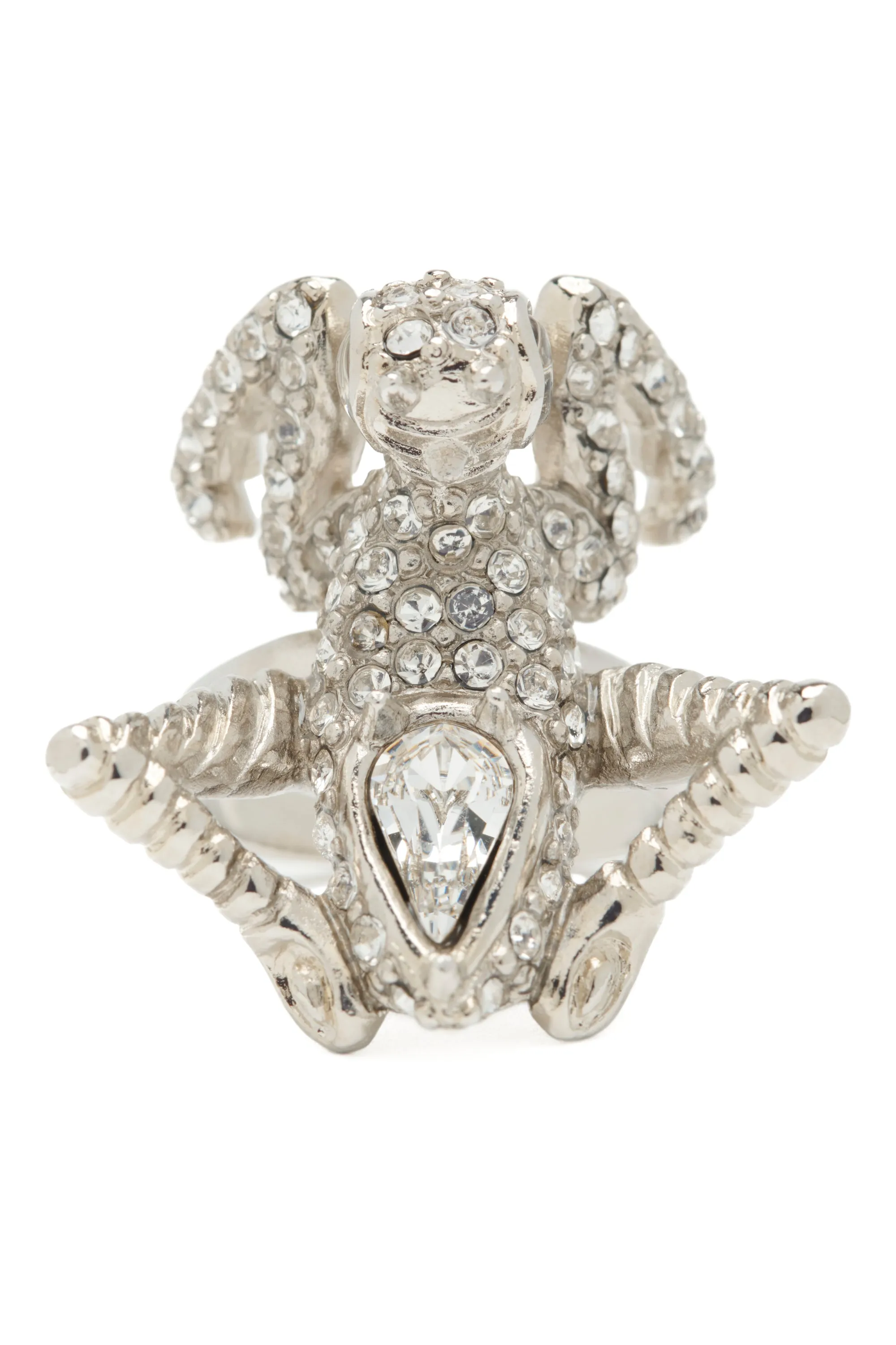 SILVER CLEAR MANTIS RING sold by Collina Strada