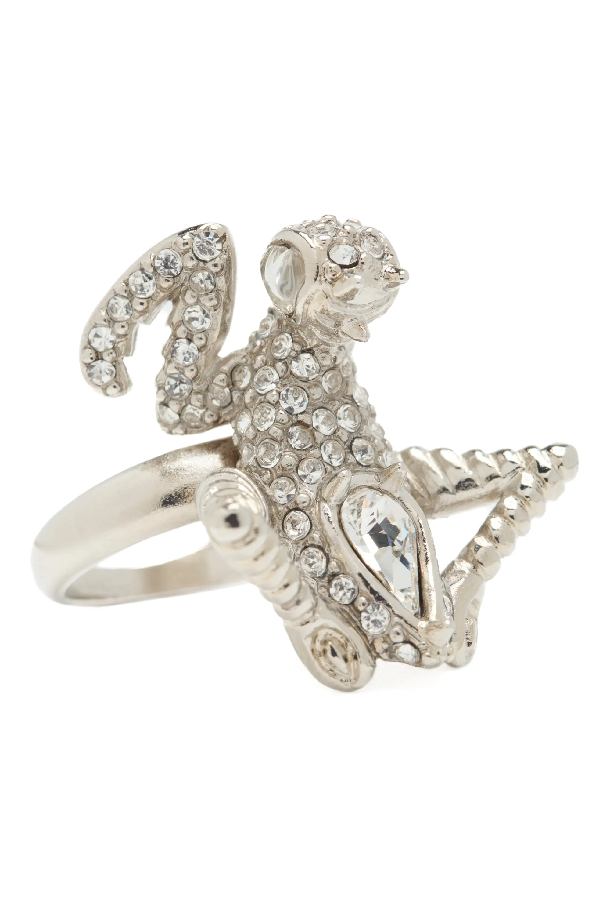 SILVER CLEAR MANTIS RING sold by Collina Strada product image thumbnail 3