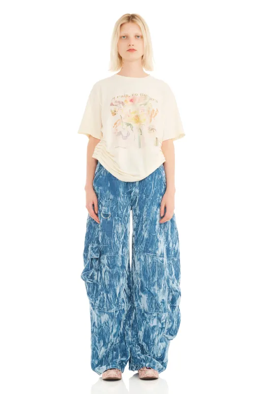 CREAM NO RAIN, NO FLOWERS KATINA DUO TEE made by Collina Strada