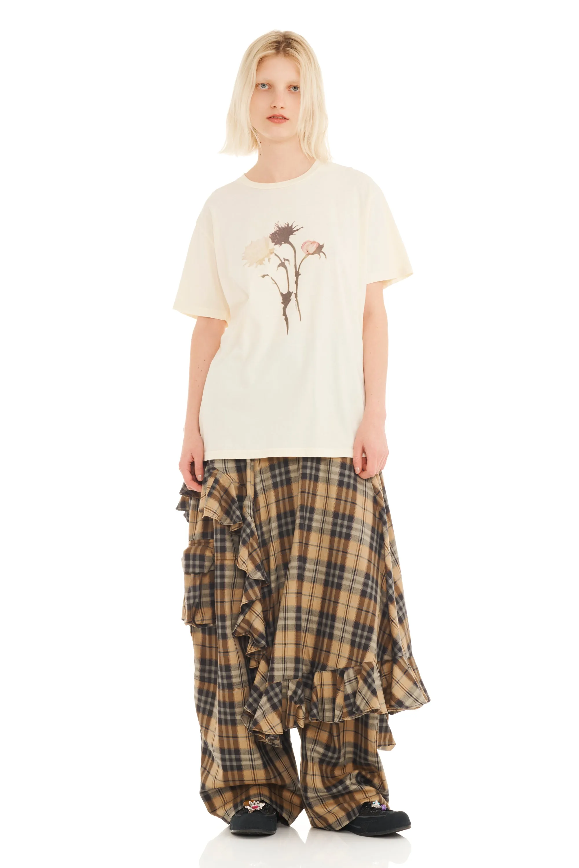 CREAM GOTH FLOWER DRIP GRAPHIC TEE sold by Collina Strada product image thumbnail 5