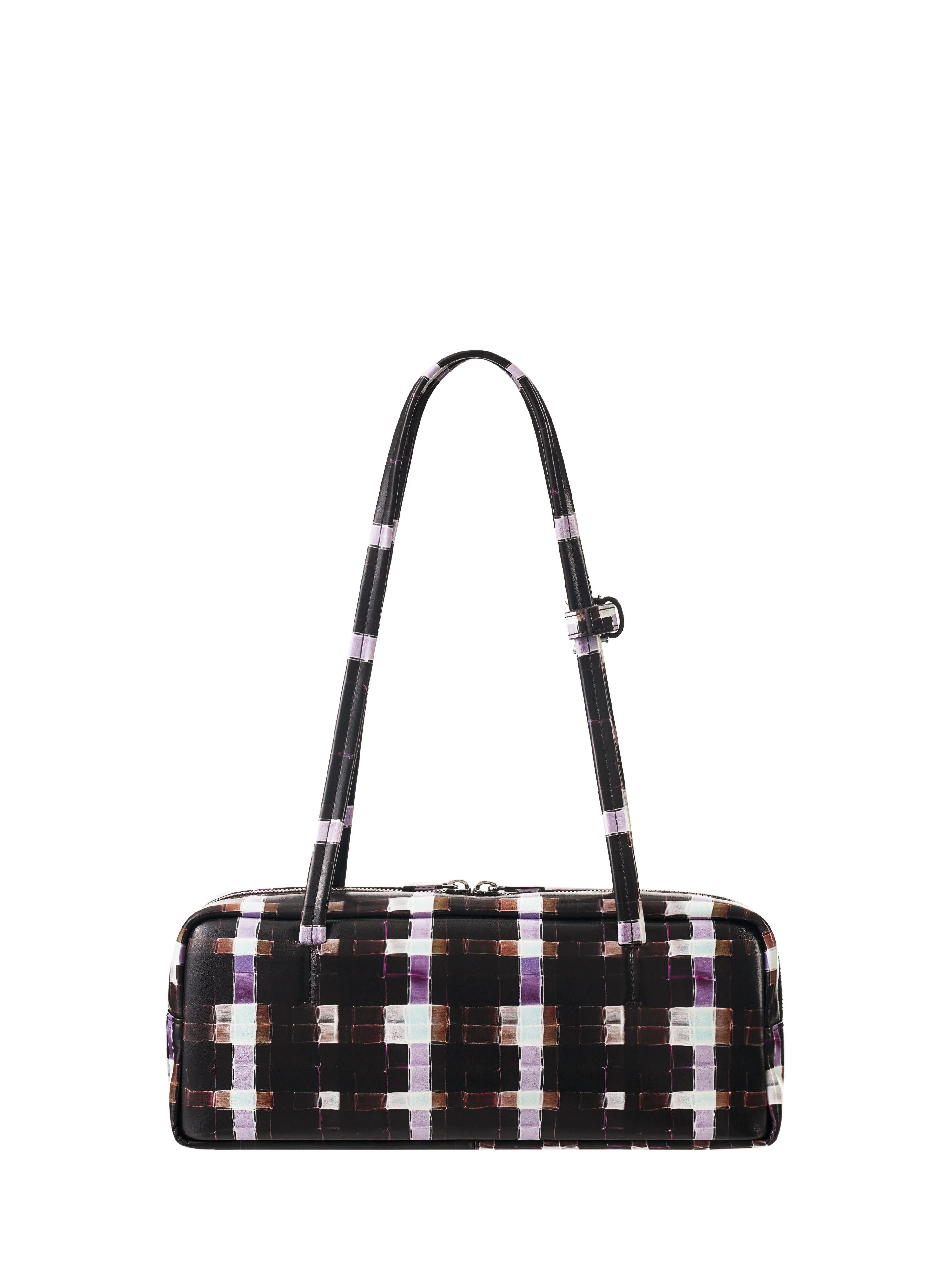 CHOCOLATE PAINTED PLAID BAGUETTE BAG sold by Collina Strada product image thumbnail 4