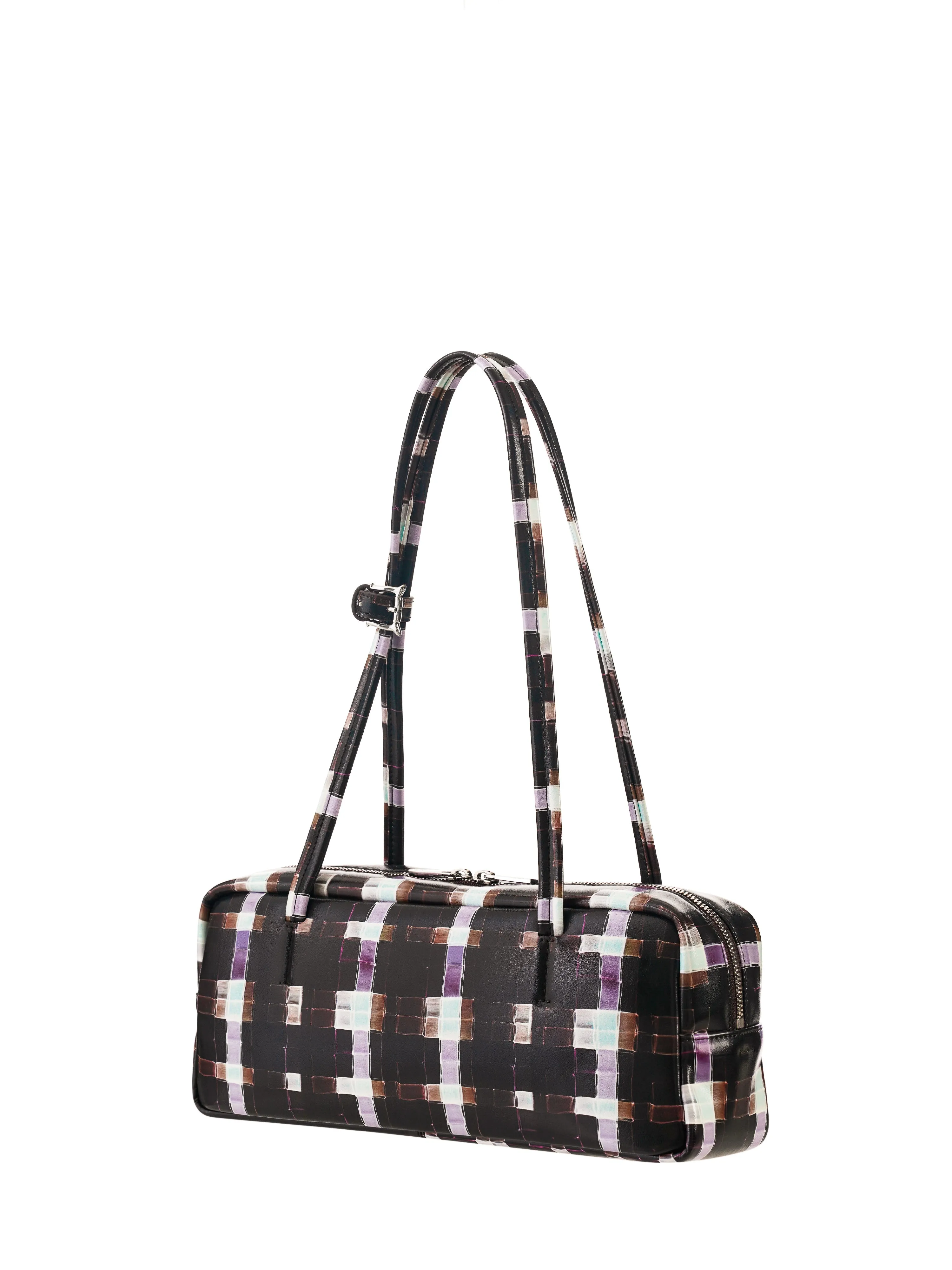 CHOCOLATE PAINTED PLAID BAGUETTE BAG sold by Collina Strada product image thumbnail 2