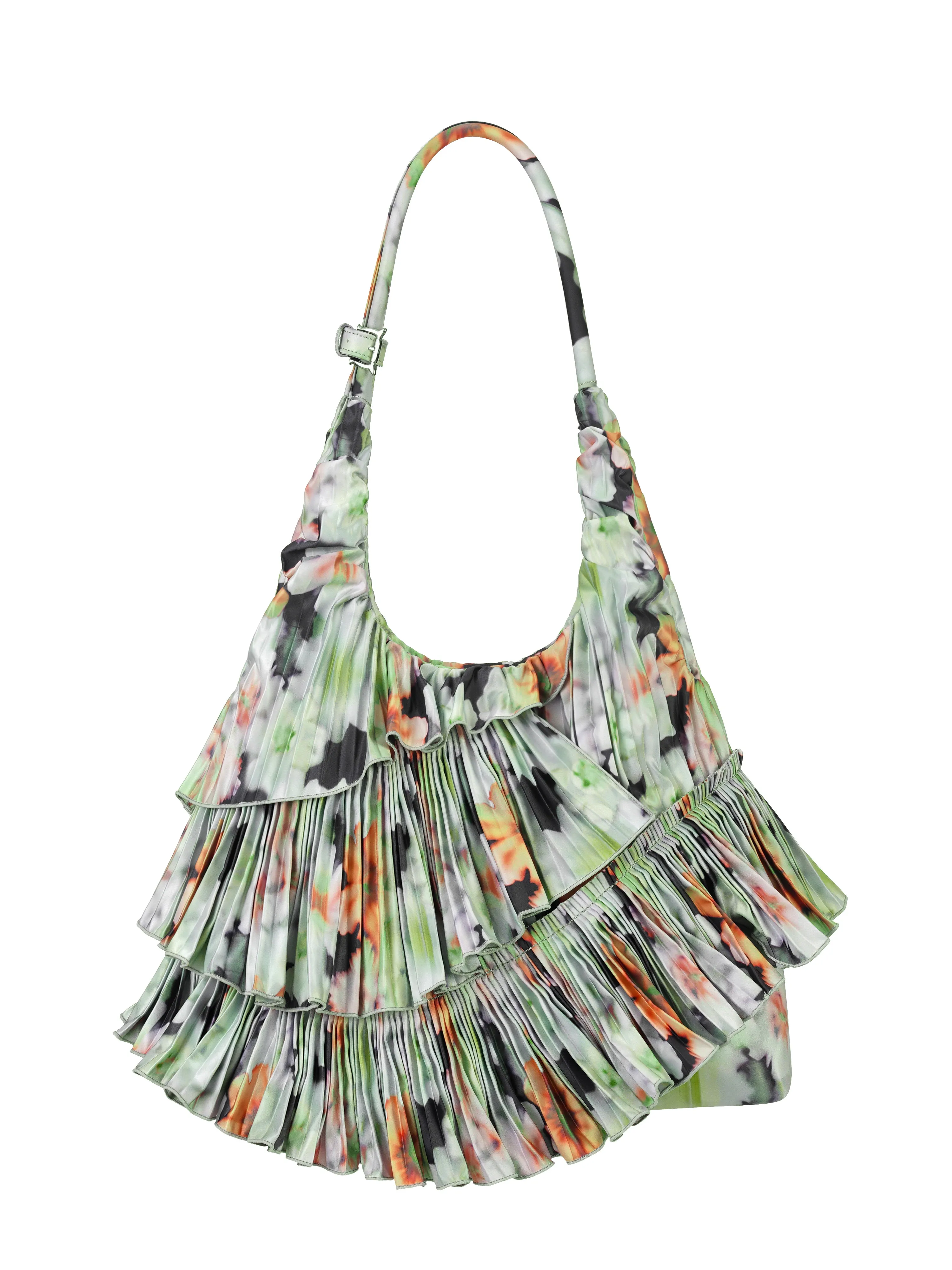 ORANGE BLUR FLORAL CLOUD RINGO BAG sold by Collina Strada