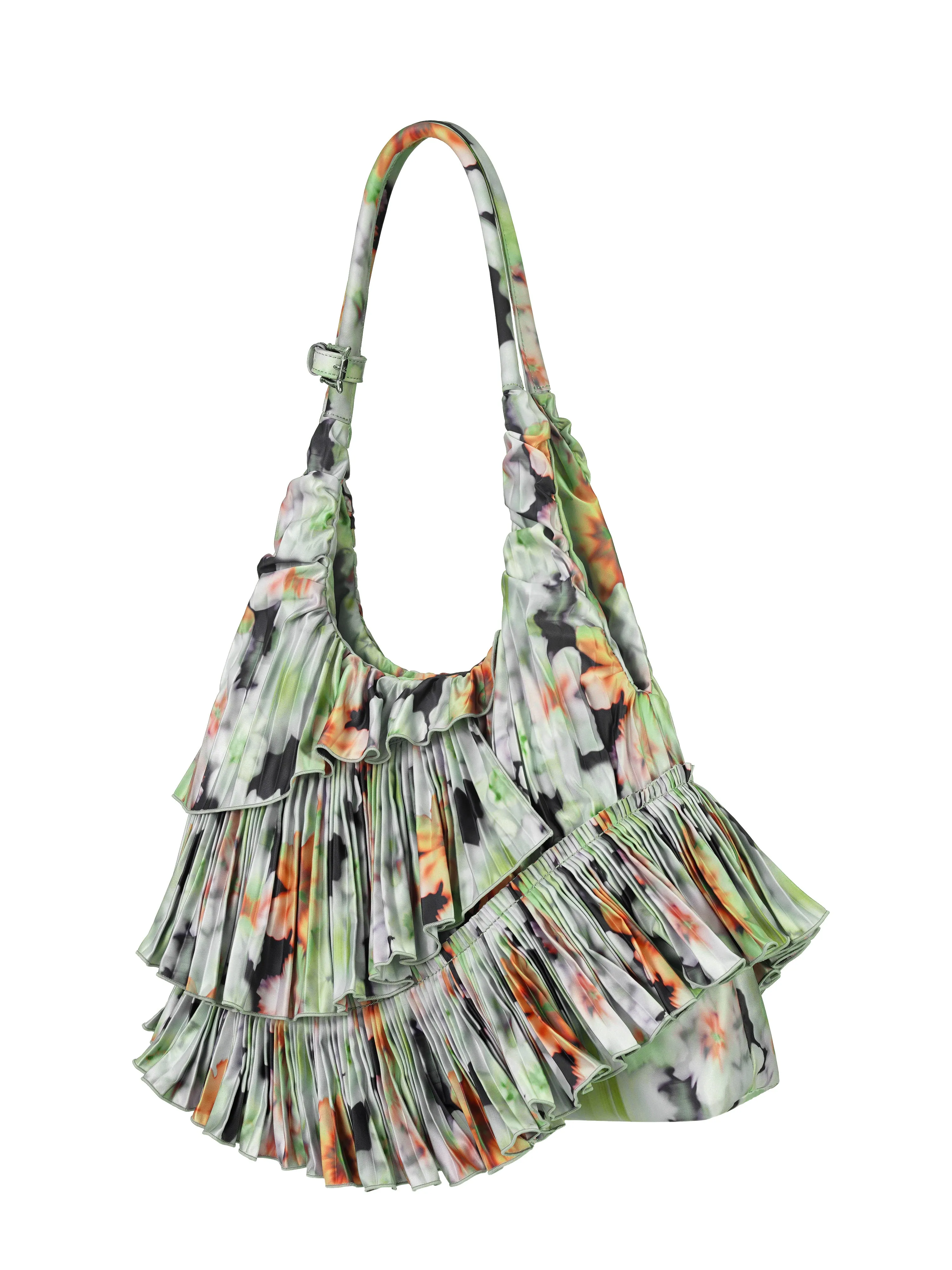 ORANGE BLUR FLORAL CLOUD RINGO BAG sold by Collina Strada product image thumbnail 2