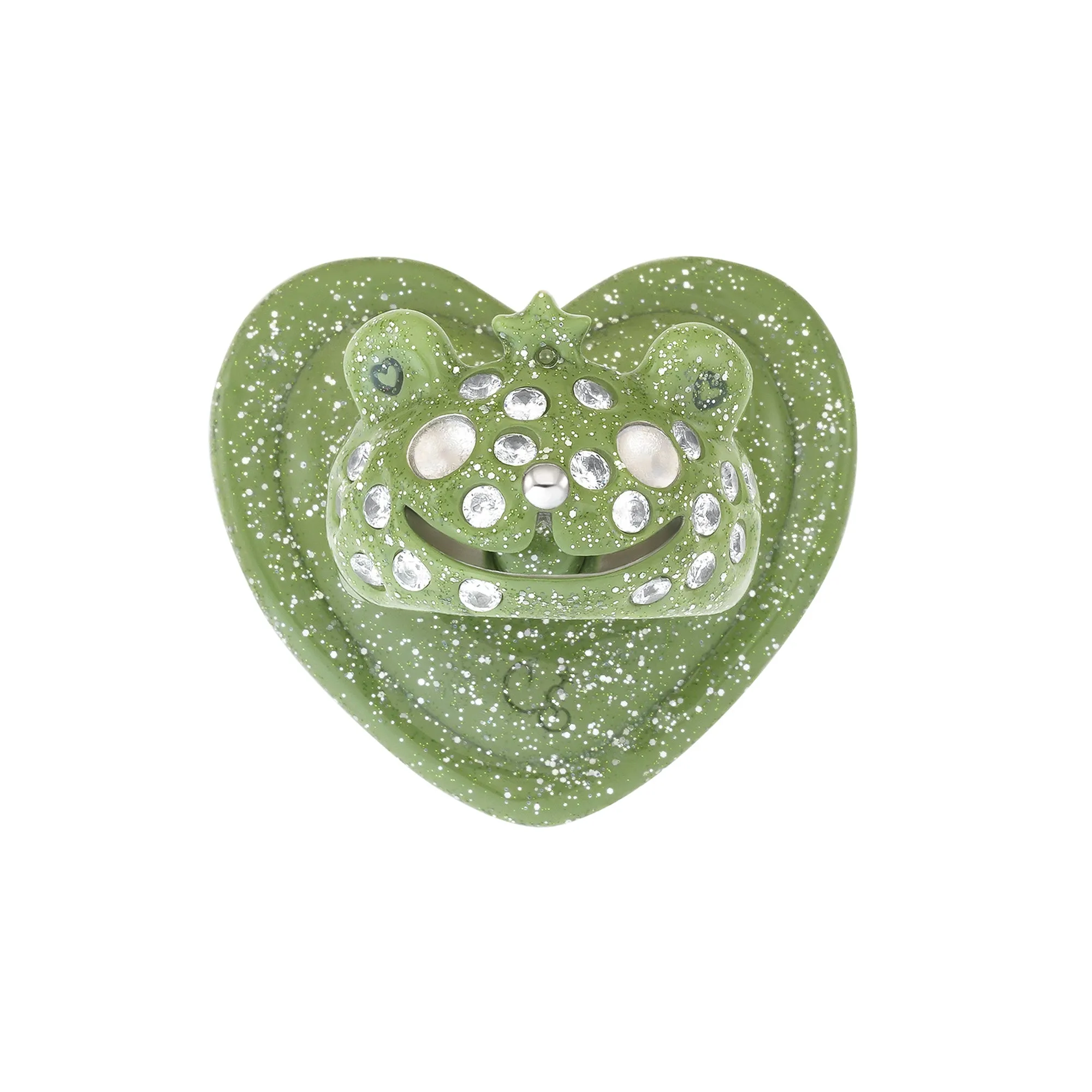 GLITTER GREEN PRINCESS BEAR GRIP RING sold by Collina Strada product image thumbnail 2