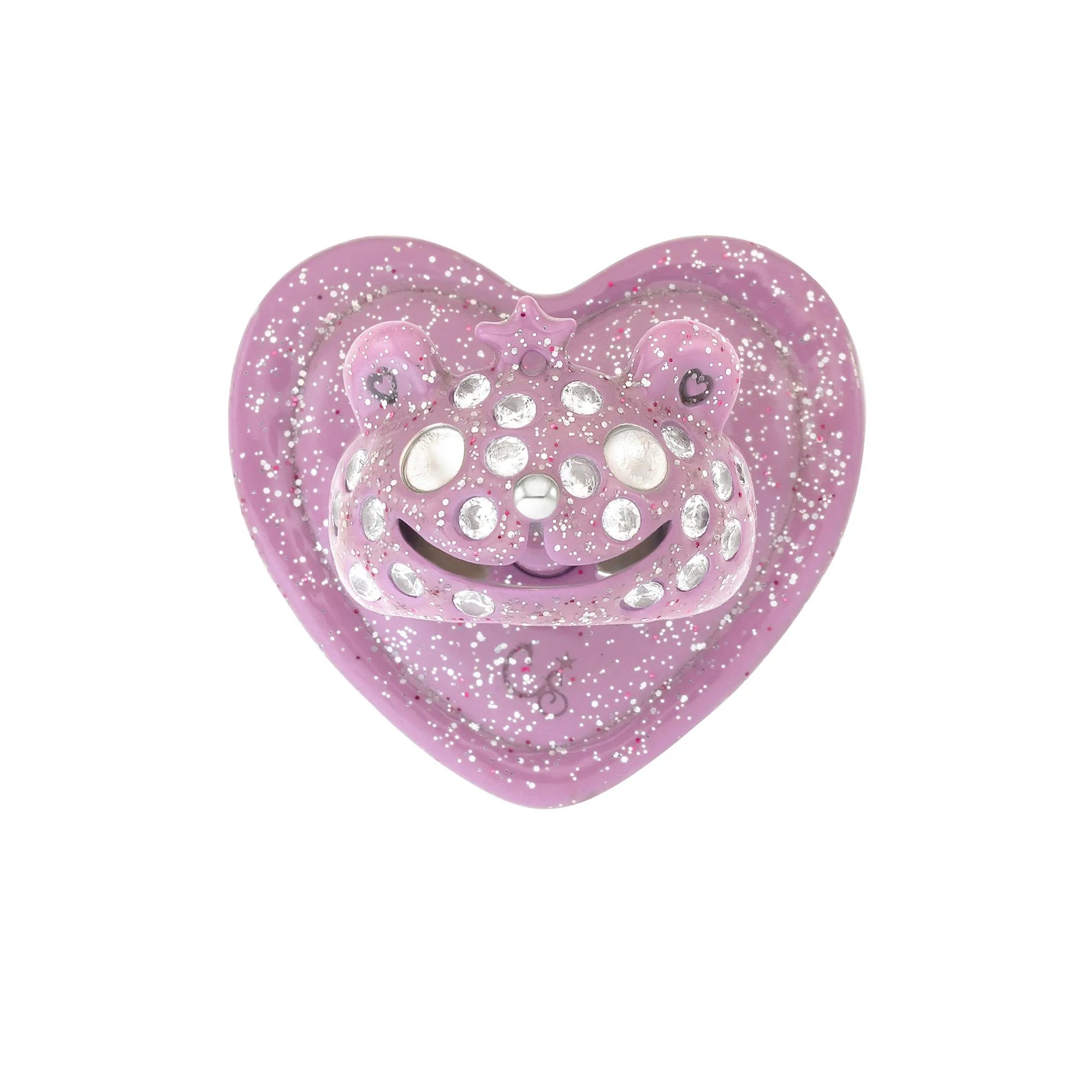 GLITTER PINK PRINCESS BEAR GRIP RING sold by Collina Strada product image thumbnail 2