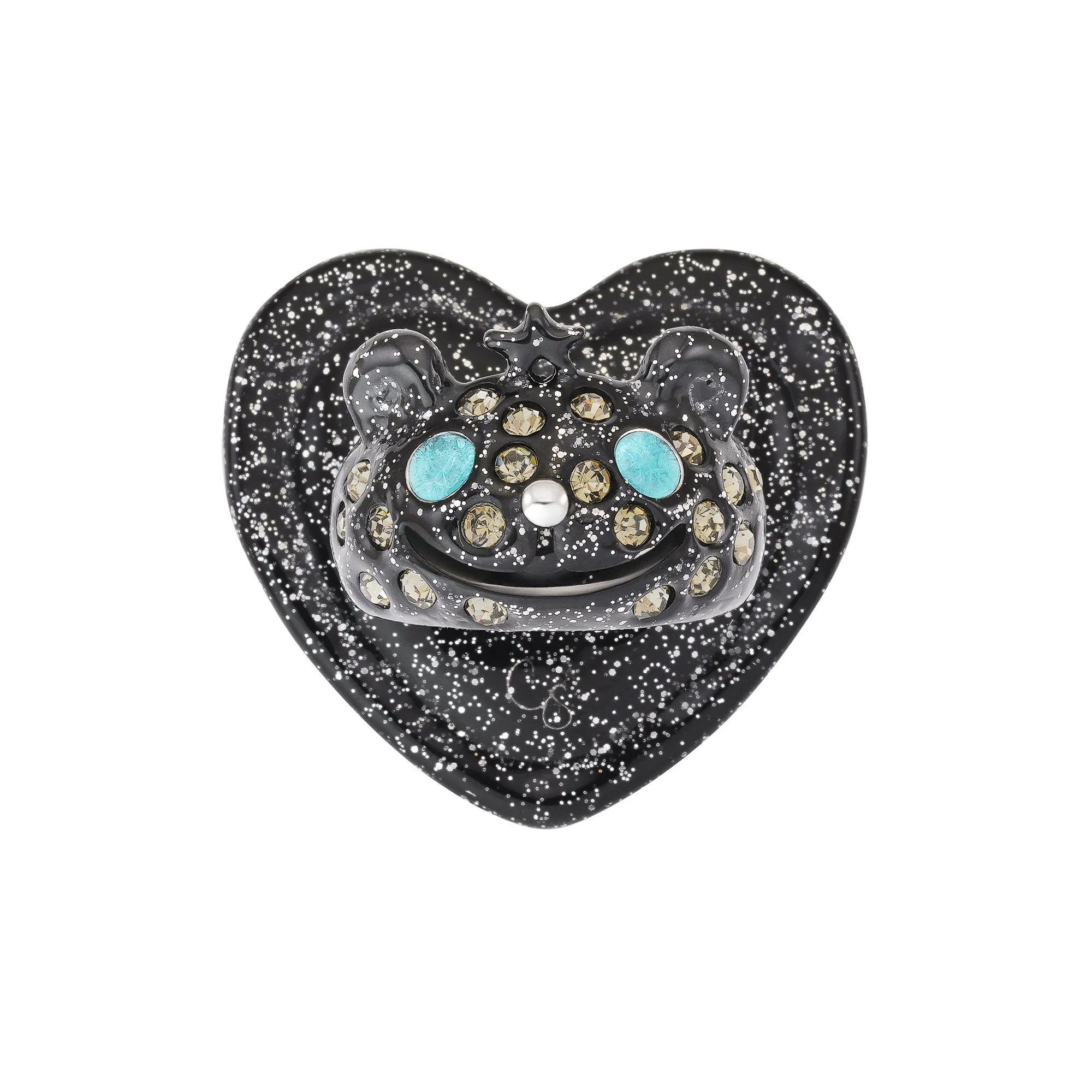 GLITTER BLACK PRINCESS BEAR GRIP RING sold by Collina Strada product image thumbnail 2