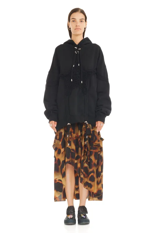 BLACK SOFT STAR HOODIE made by Collina Strada