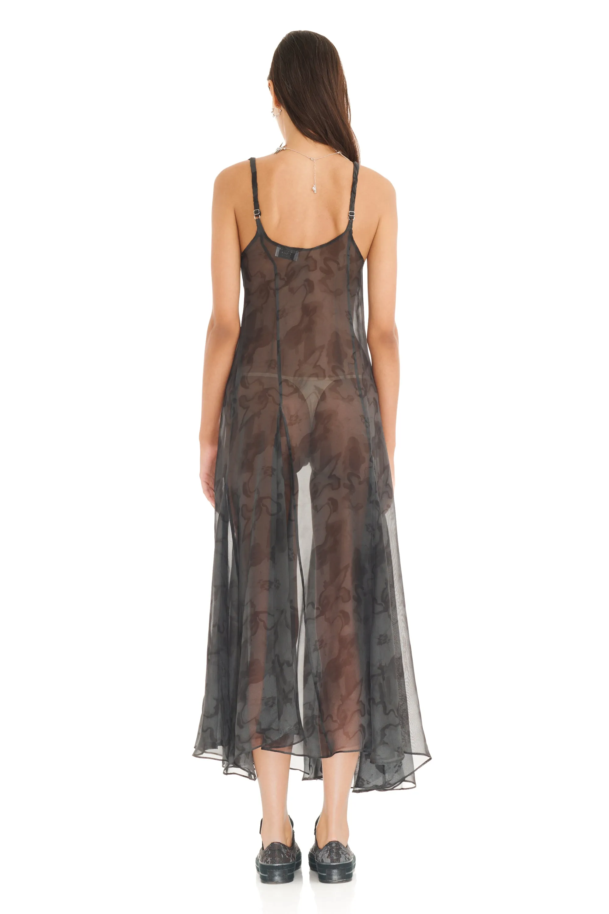 BLACK FLORAL SCRIBBLE PAMELA DRESS sold by Collina Strada product image thumbnail 5
