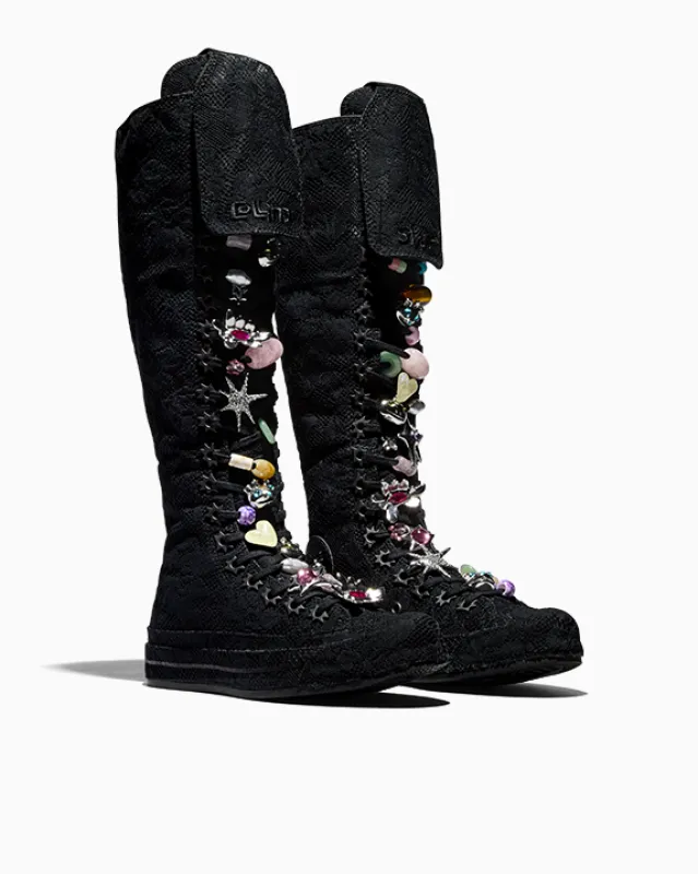 COLLINA STRADA X CONVERSE CHUCK 70 XX-HI IN BLACK made by Collina Strada