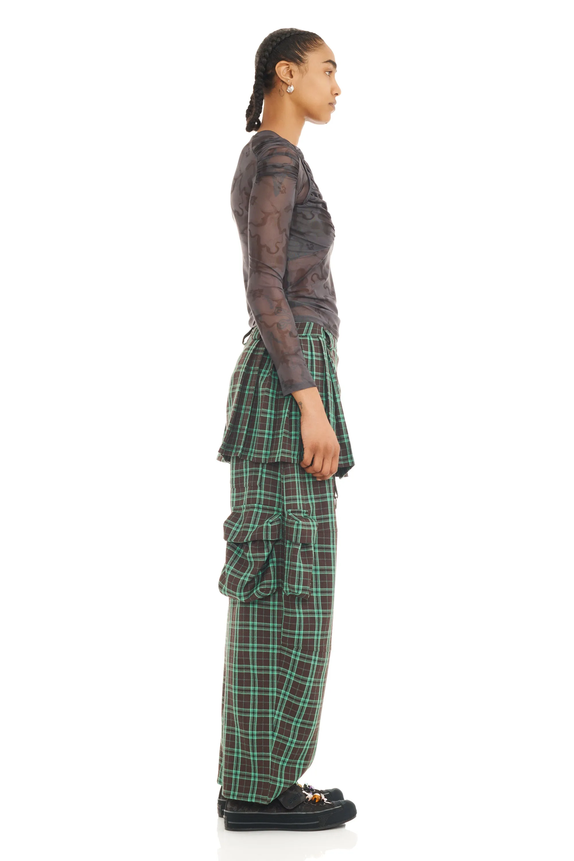 BLACK WATERCOLOR FLORAL POCKET ARC L/S TOP sold by Collina Strada product image thumbnail 3