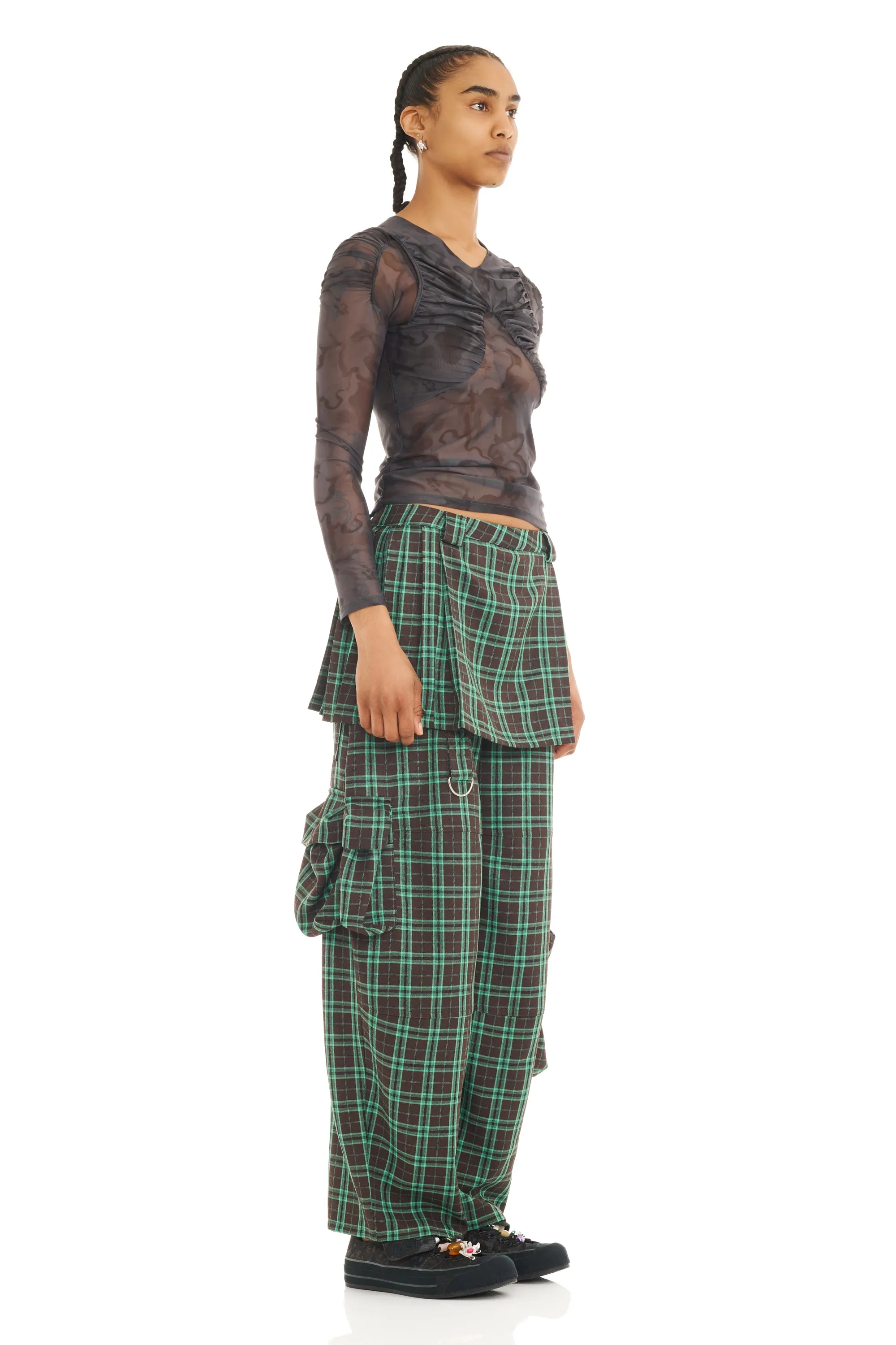 BLACK WATERCOLOR FLORAL POCKET ARC L/S TOP sold by Collina Strada product image thumbnail 2