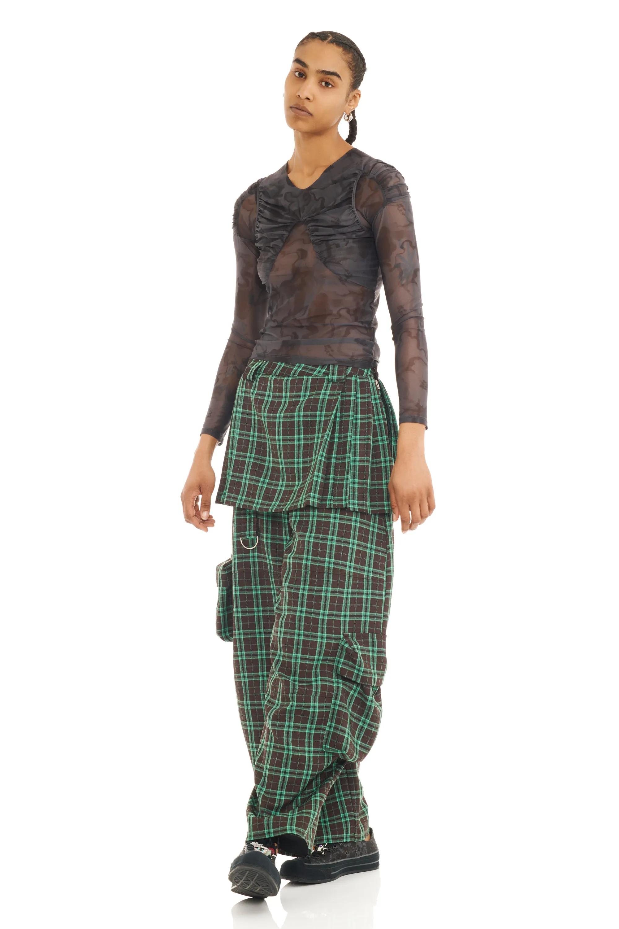 BLACK WATERCOLOR FLORAL POCKET ARC L/S TOP sold by Collina Strada product image thumbnail 5