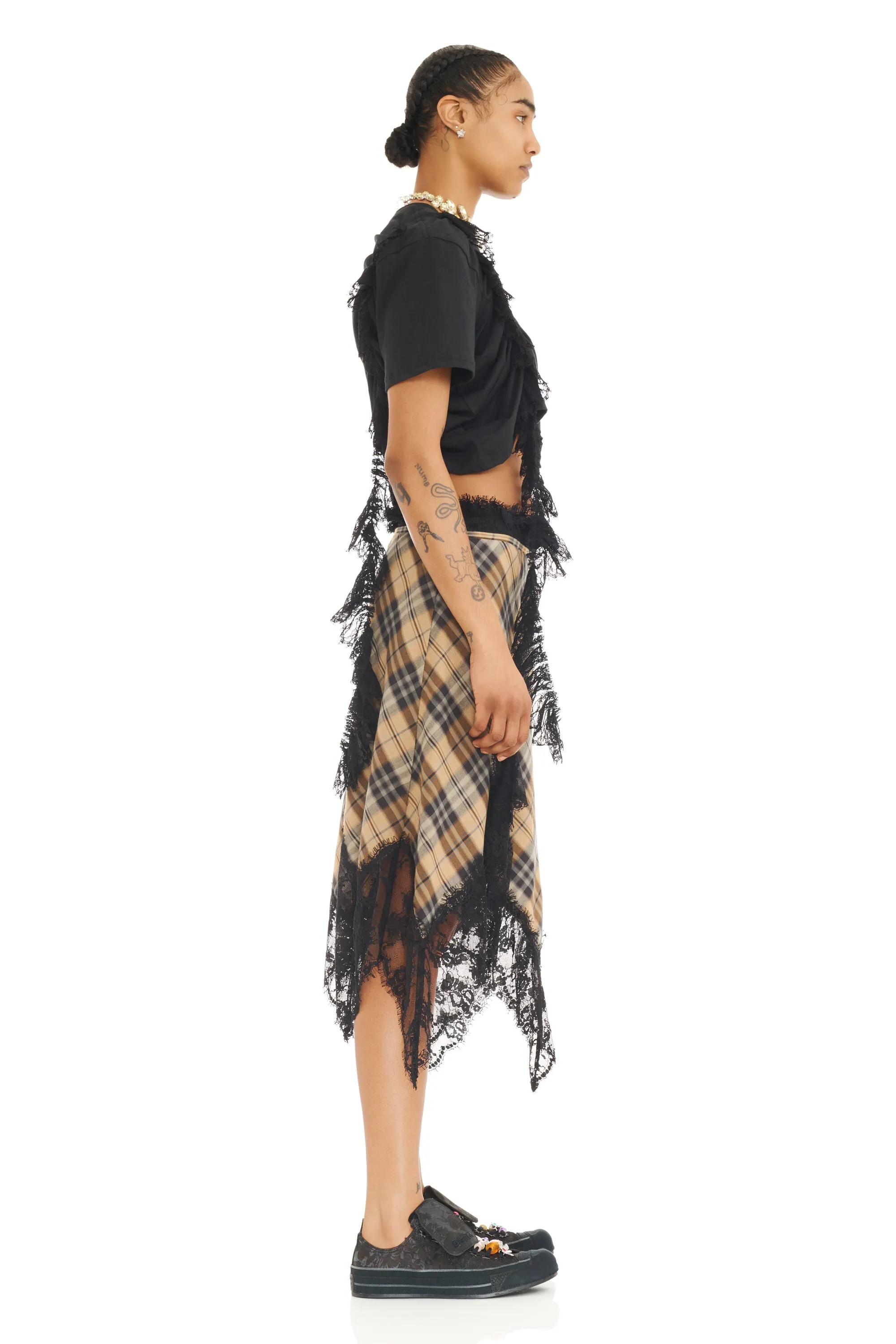 SMOG PLAID WATERLILY SKIRT sold by Collina Strada product image thumbnail 3