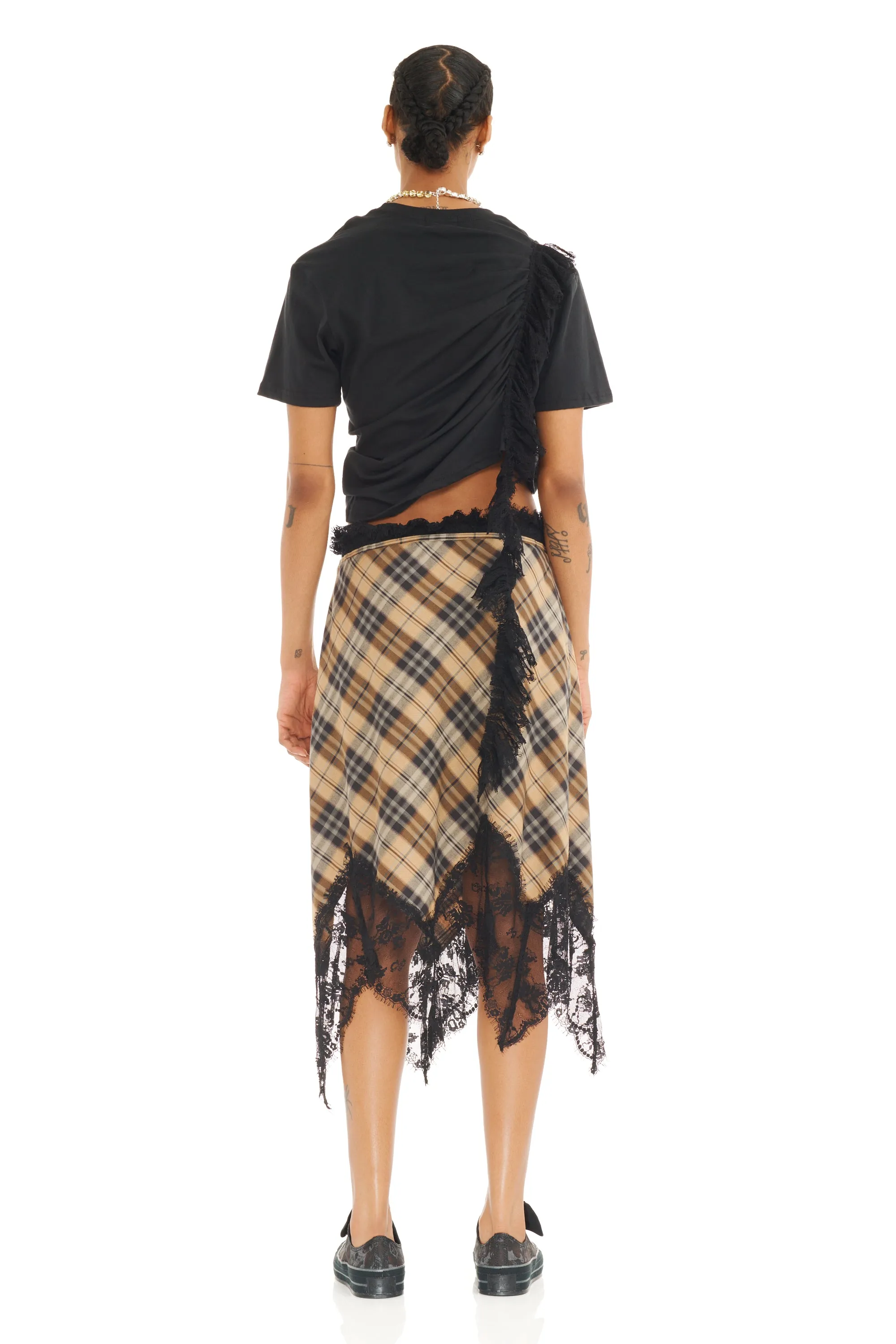 SMOG PLAID WATERLILY SKIRT sold by Collina Strada product image thumbnail 4