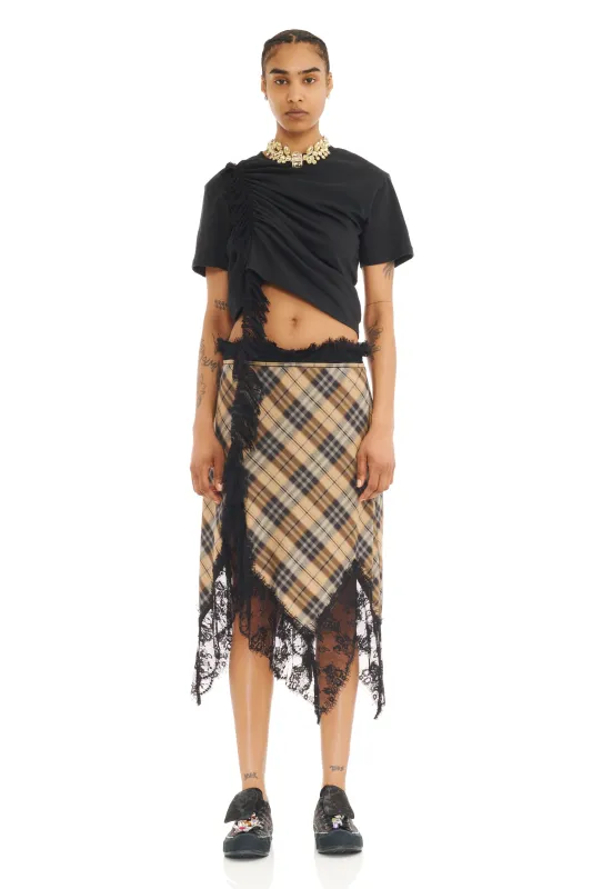 SMOG PLAID WATERLILY SKIRT made by Collina Strada