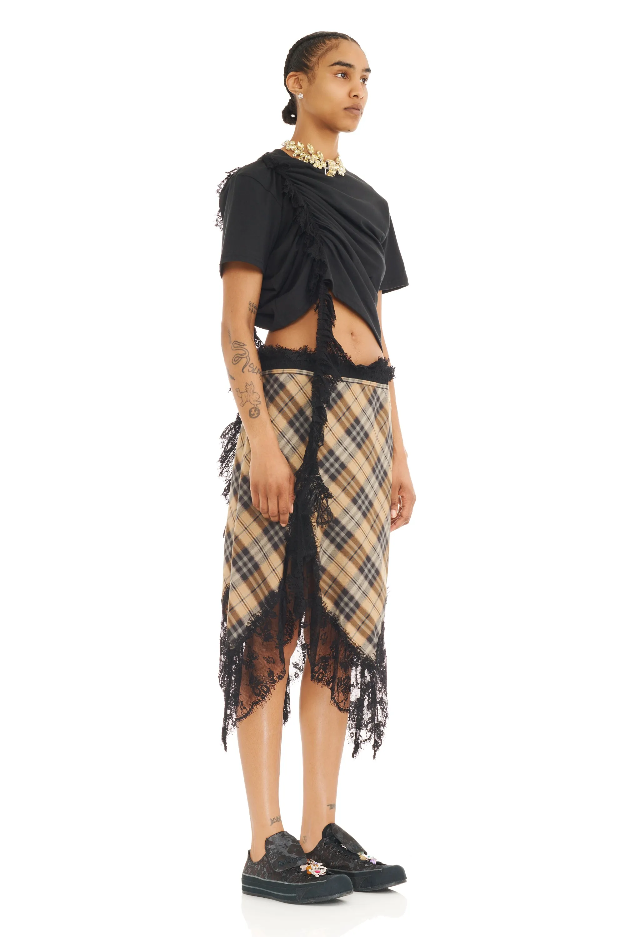 SMOG PLAID WATERLILY SKIRT sold by Collina Strada product image thumbnail 2