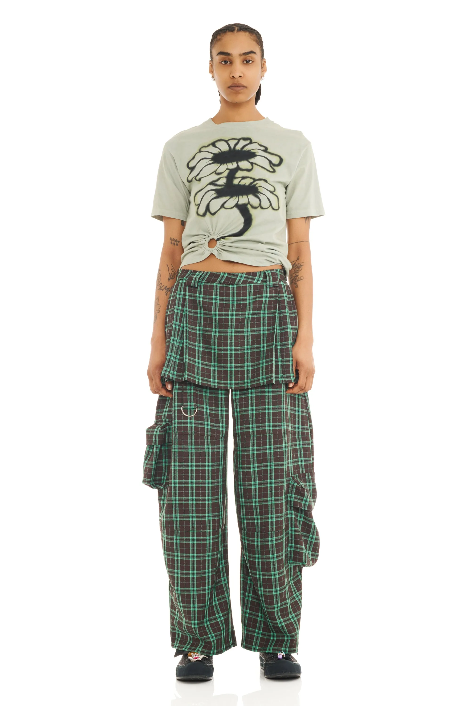 OLIVE TWIN FLOWERS RING TEE sold by Collina Strada