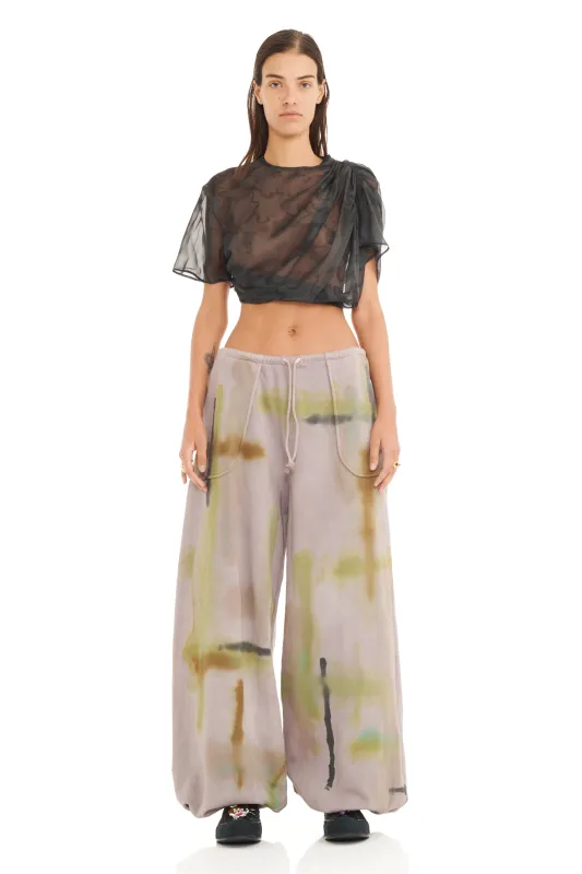 PAINTED FOG BALLOON SWEATPANT made by Collina Strada