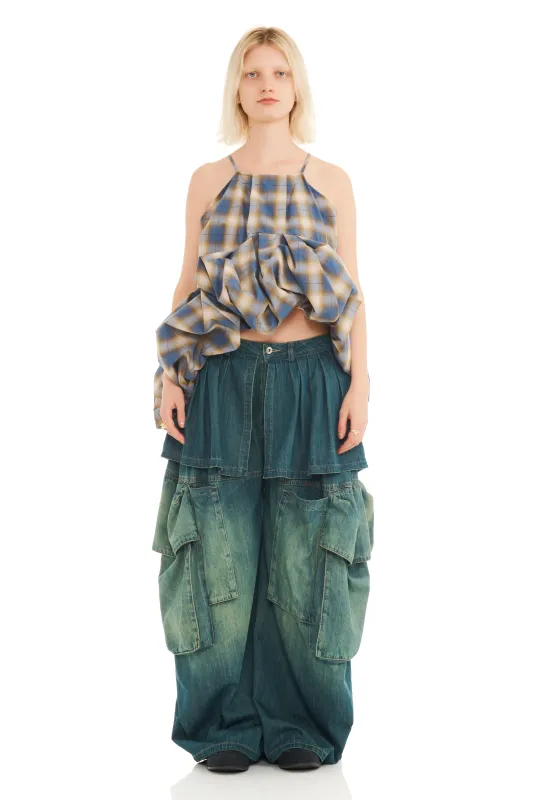 COUNTRY PLAID MINI VALERIAN TOP made by Collina Strada