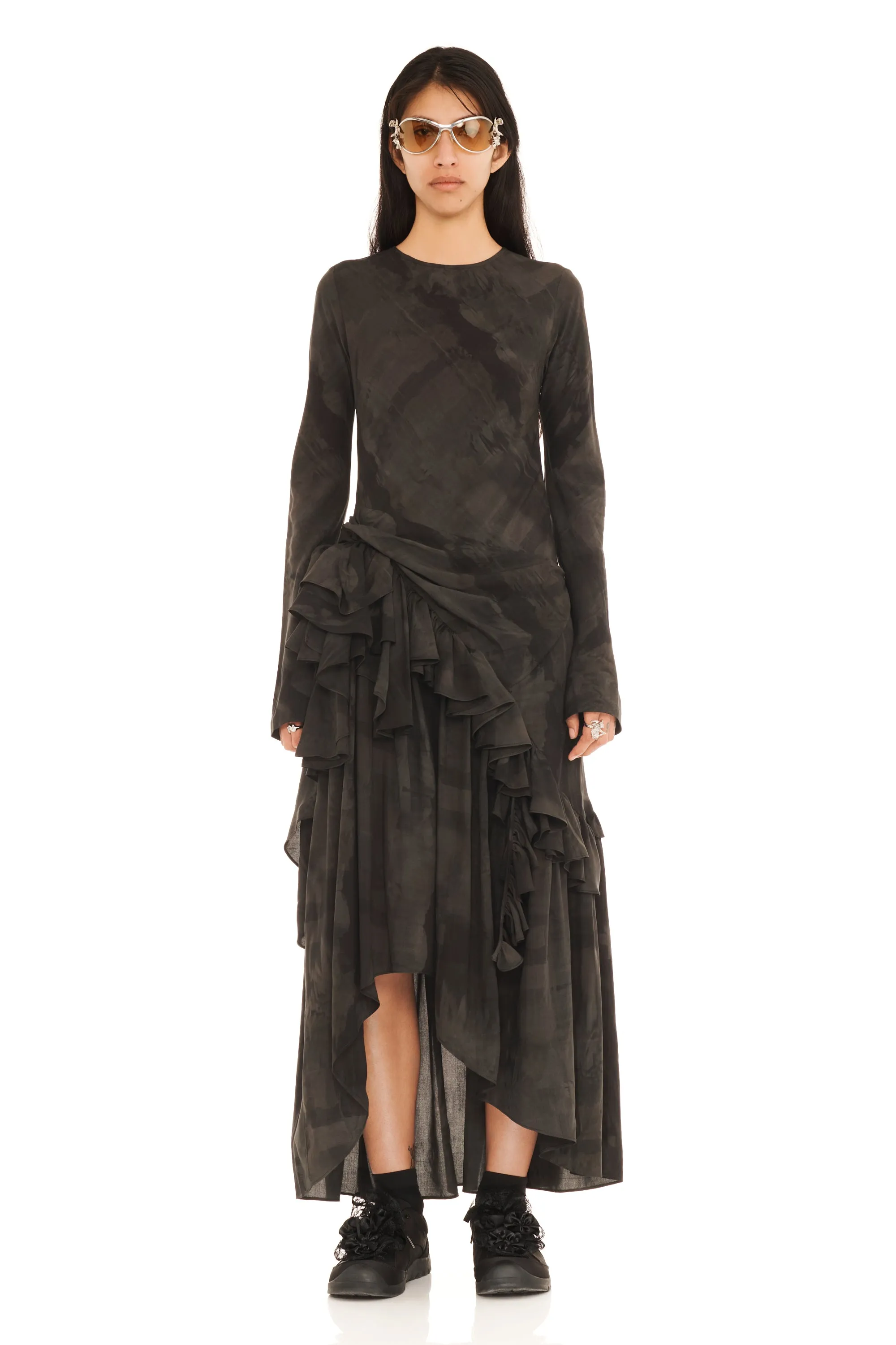 BLACK GUA SHA ATHENA DRESS sold by Collina Strada