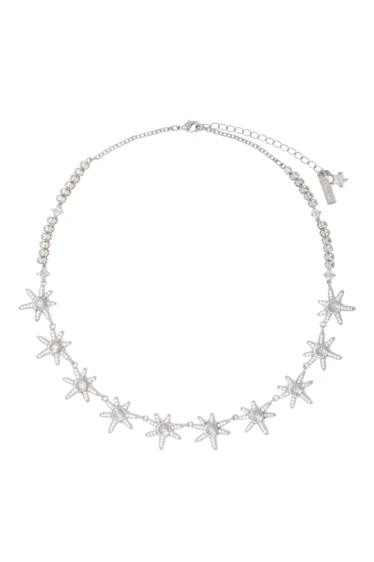 SILVER CLEAR ASTER NECKLACE made by Collina Strada