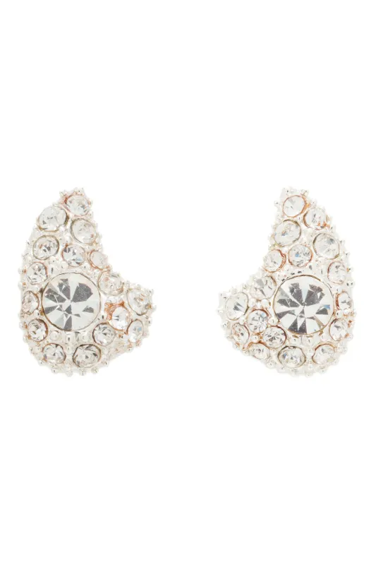 SILVER CLEAR LILITH EARRINGS made by Collina Strada