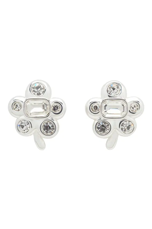 SILVER CLEAR DAIZE EARRINGS made by Collina Strada
