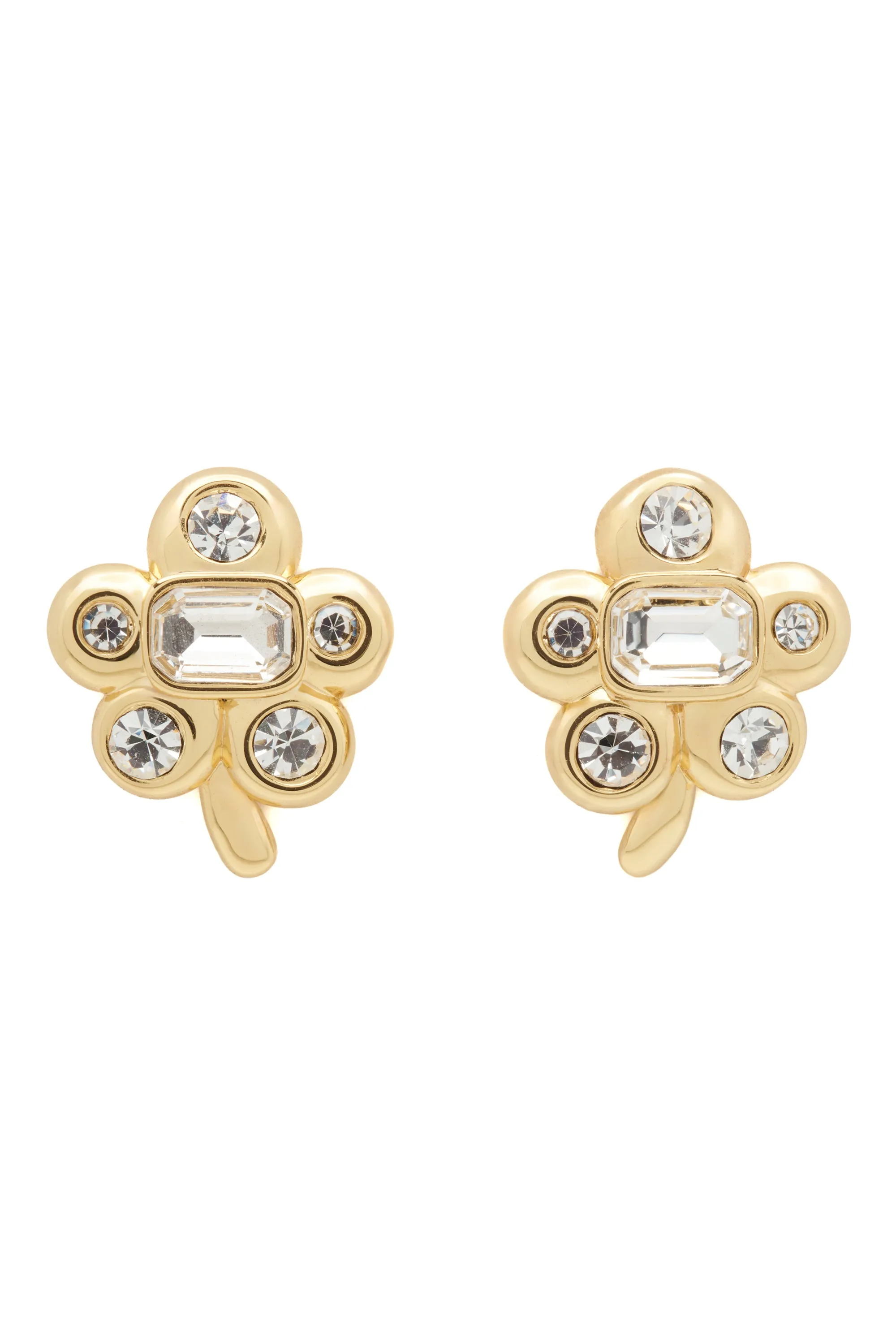 GOLD CLEAR DAIZE EARRINGS sold by Collina Strada