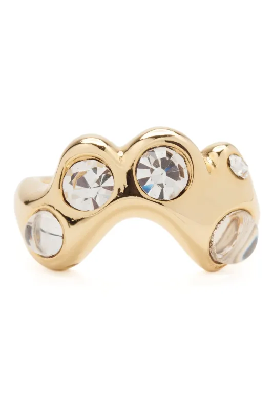 GOLD CLEAR ESME RING made by Collina Strada