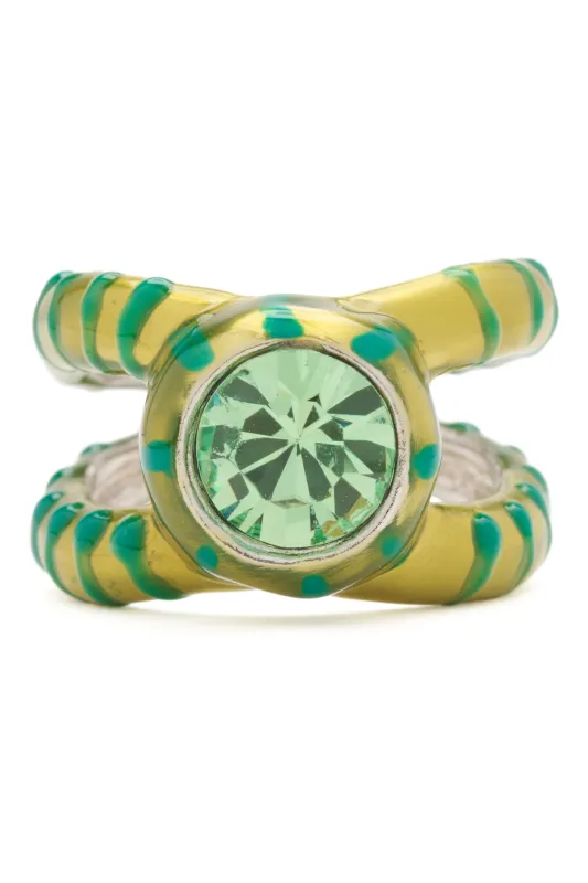 OLIVE STRIPE CULLEN RING made by Collina Strada