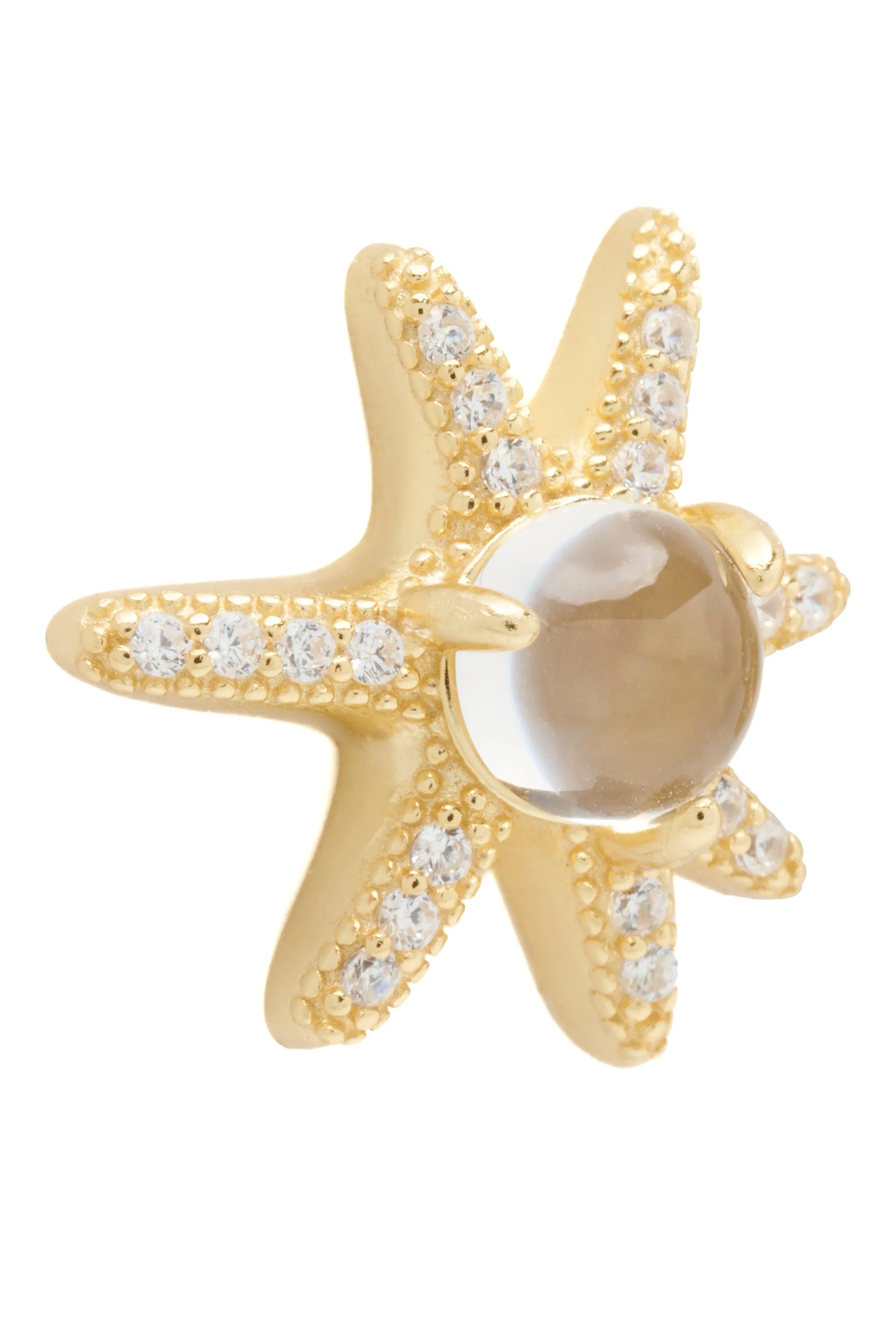 GOLD CLEAR ASTER EARRINGS sold by Collina Strada product image thumbnail 2