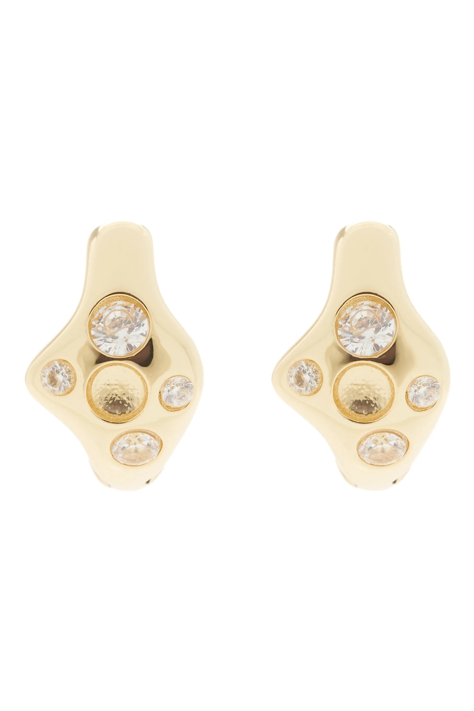 GOLD CLEAR BAT EARRINGS sold by Collina Strada