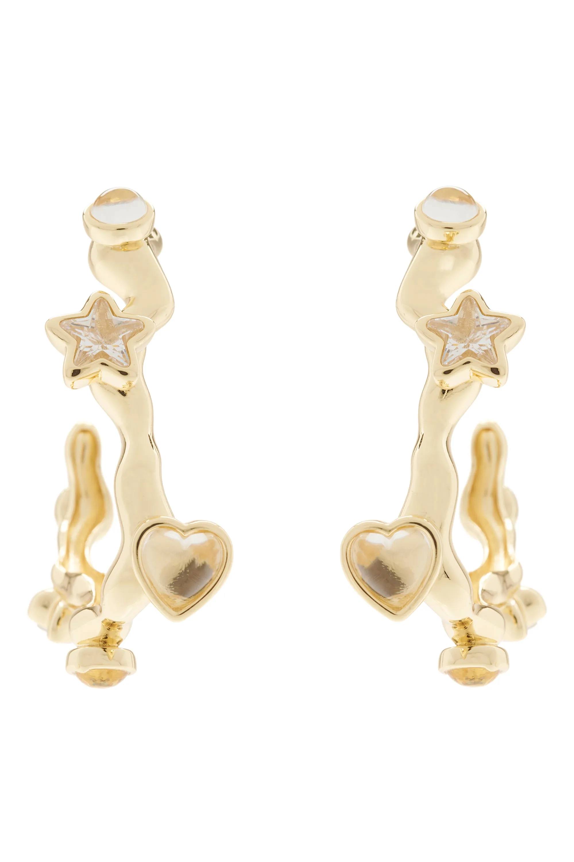 GOLD CLEAR FLORENCE EARRINGS sold by Collina Strada
