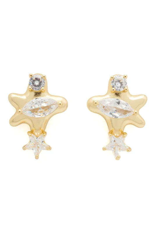 GOLD CLEAR CONSTELLATION STUDS made by Collina Strada
