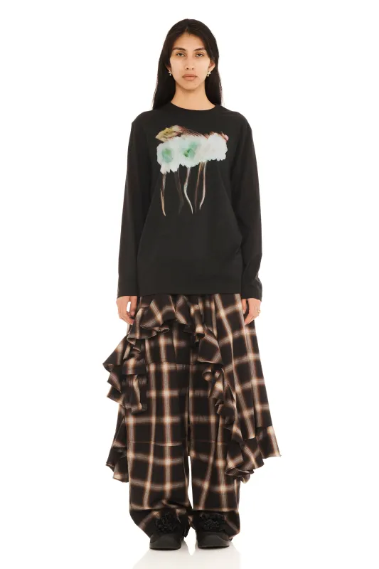 HOLLOW BLOSSOM L/S GRAPHIC TEE made by Collina Strada