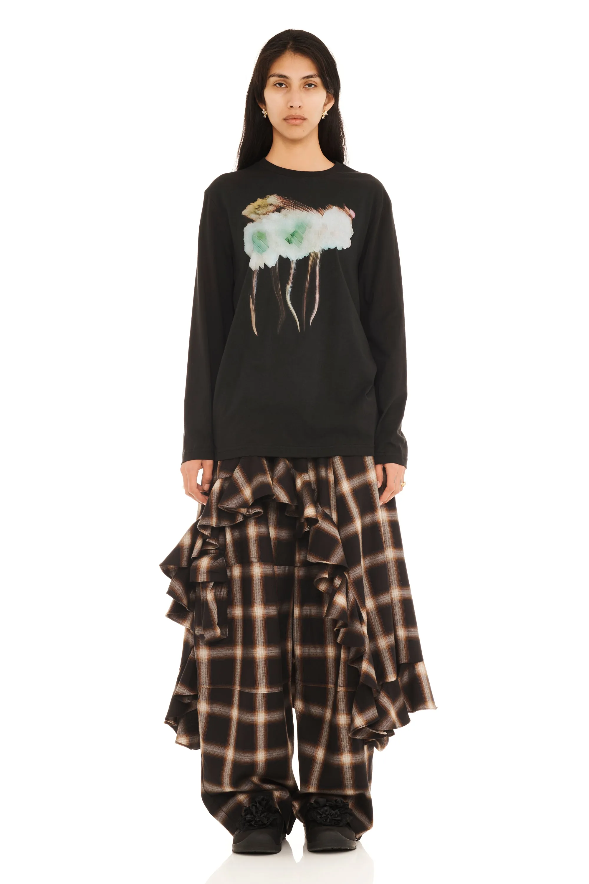 HOLLOW BLOSSOM L/S GRAPHIC TEE sold by Collina Strada