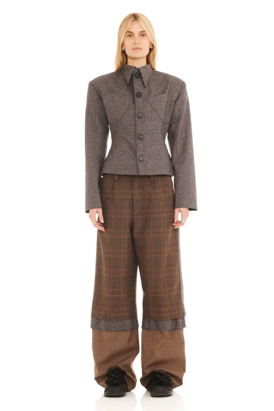 STONE PLAID ILANA JACKET made by Collina Strada