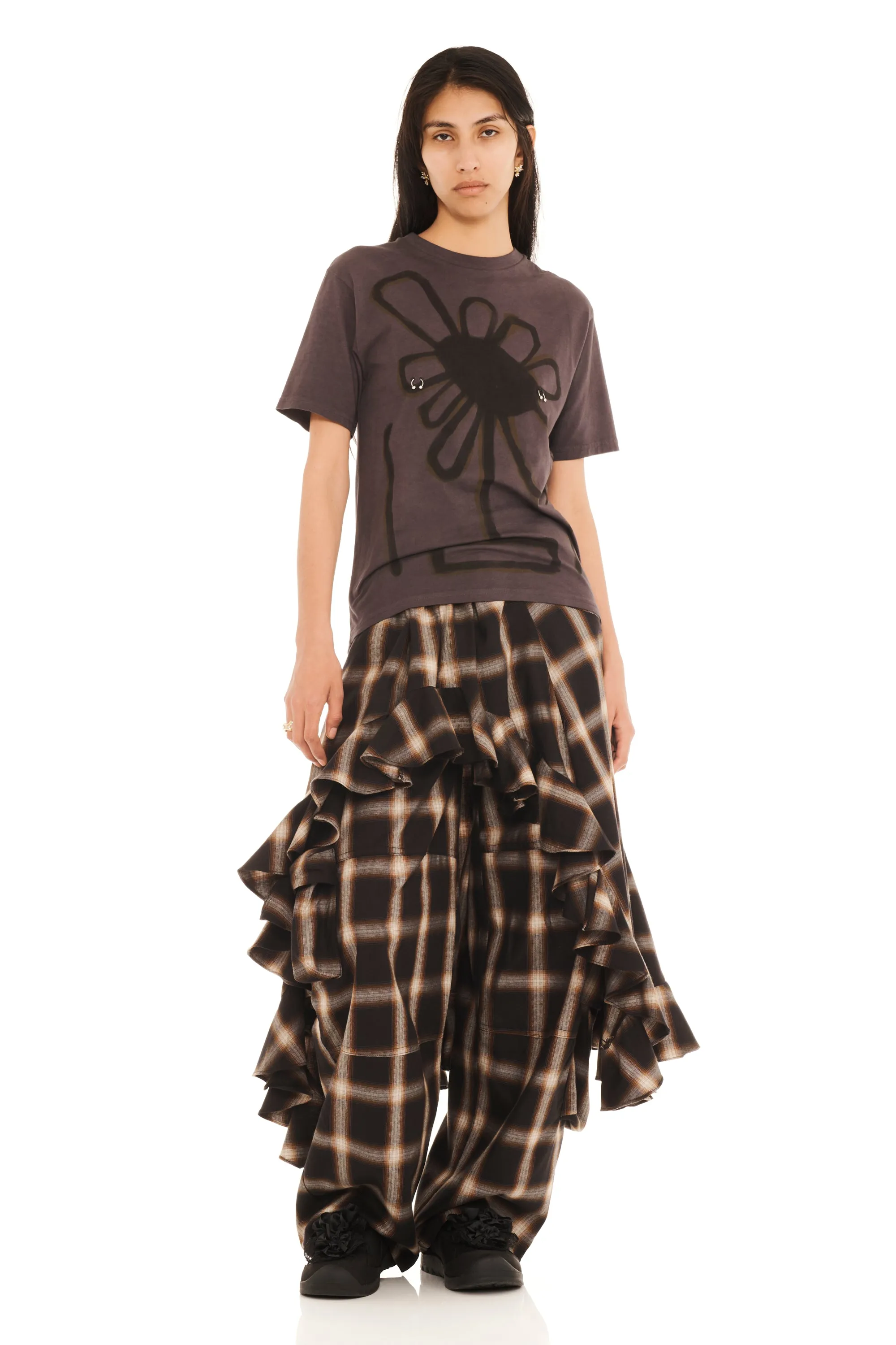 DARK CHARCOAL FLOWER POT PIERCED TEE sold by Collina Strada product image thumbnail 5