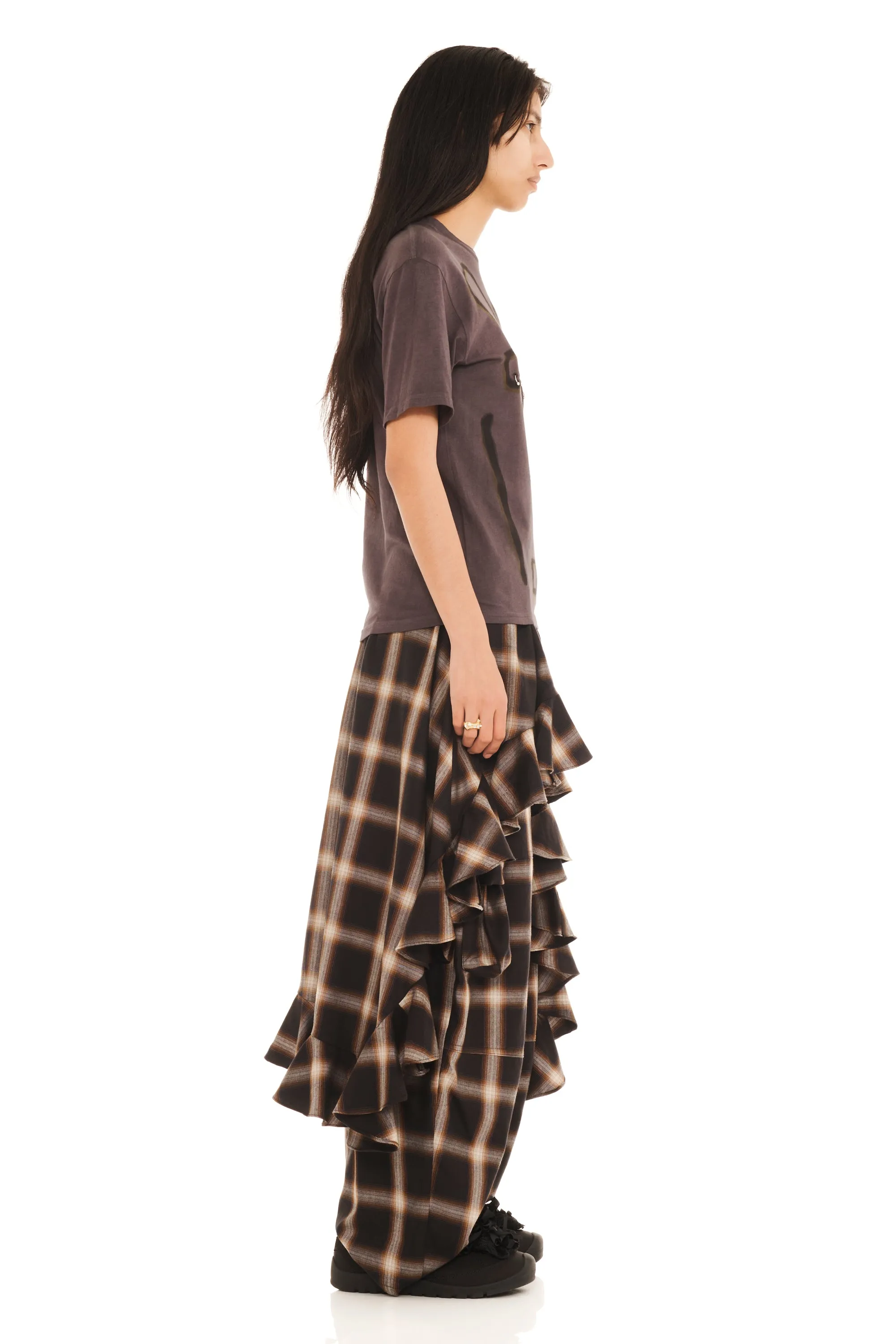 DARK CHARCOAL FLOWER POT PIERCED TEE sold by Collina Strada product image thumbnail 3