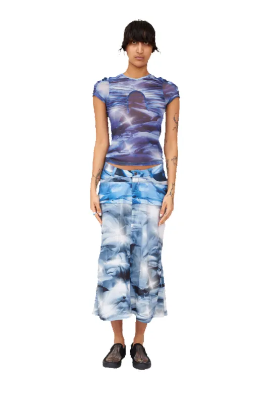 NAVY DOLPHIN RAWR SKIRT made by Collina Strada