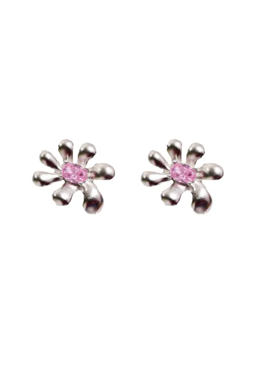 LIGHT ROSE SQUASHED BLOSSOM EARRING sold by Collina Strada