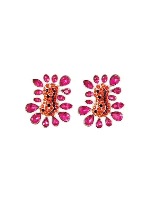FASCIATION EARRINGS HOT PINK sold by Collina Strada